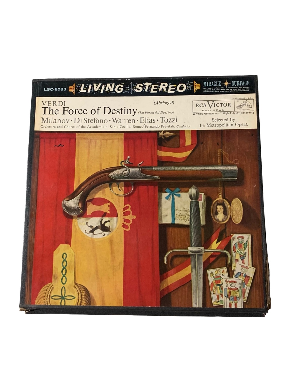 Verdi The Force of Destiny Milanov Di Stefano Warren Elias Tozzi Vinyl LP